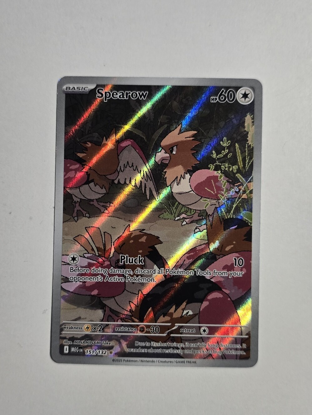 Pokemon TCG Spearow 151/132 Me01 Mega Evolution Illustration Rare Holo English